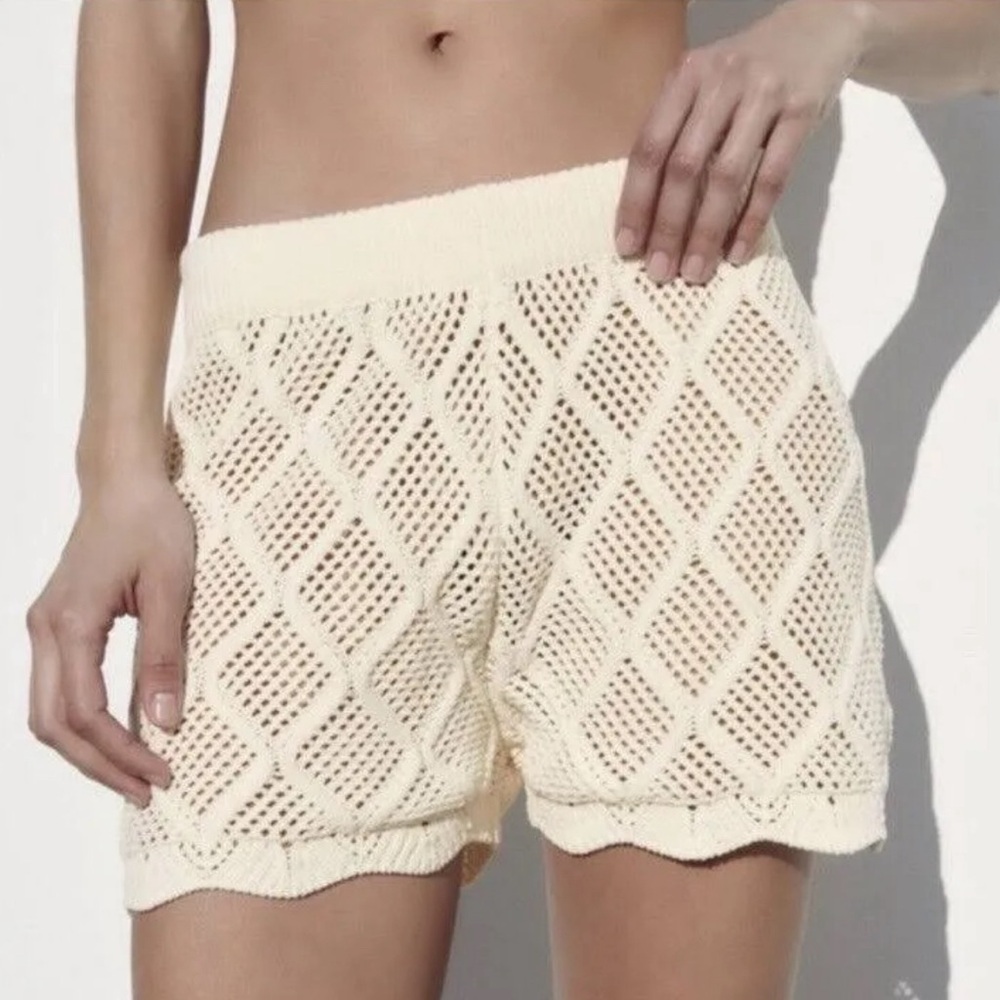 Zara Chenille Shorts in Ecru Ref. 7901/351